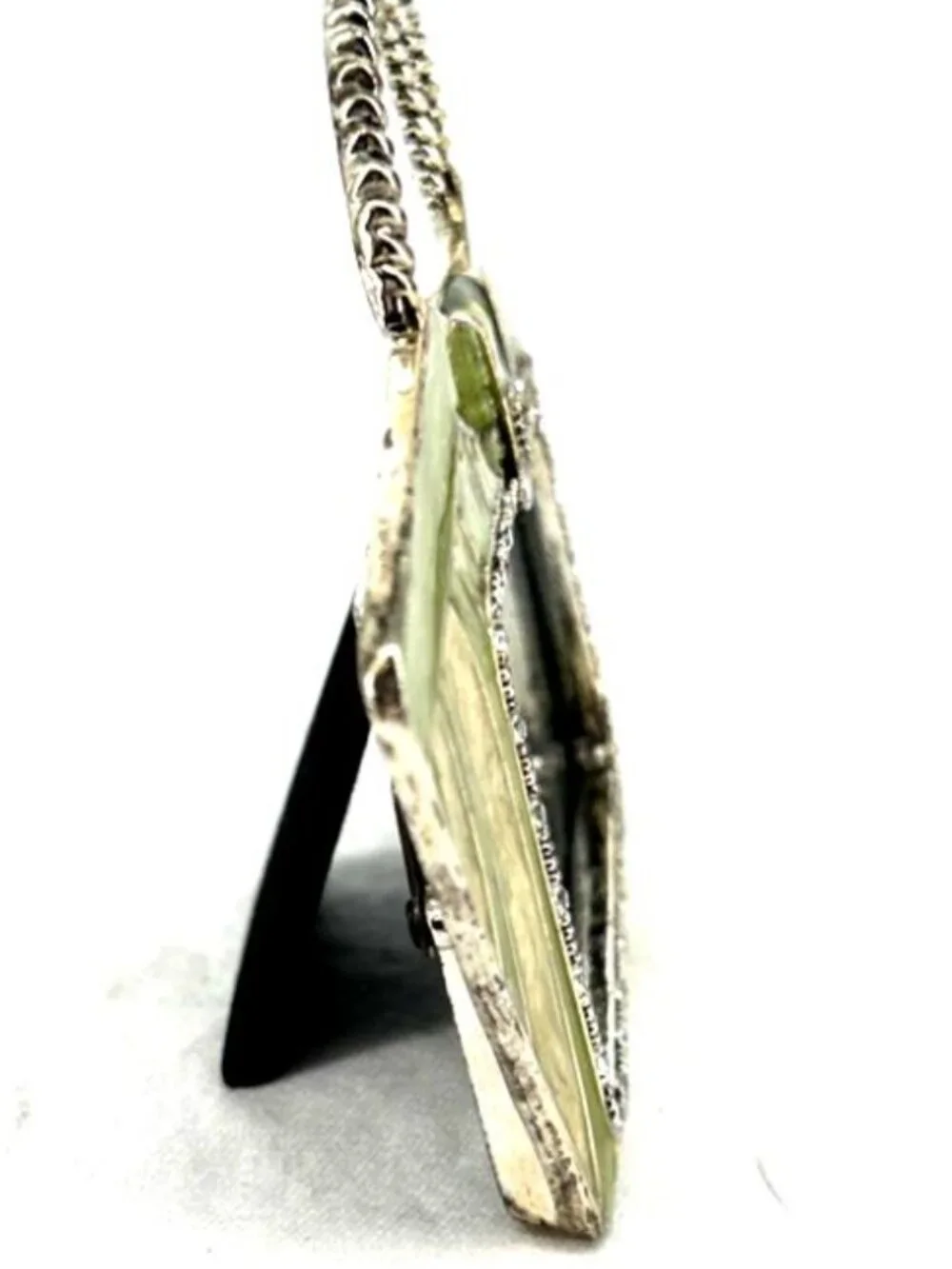 Photo Frame Green Enamel Handbag Purse Shape 2 x 3